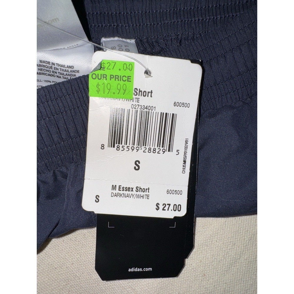 Adidas 08' NWT Tennis ESSEX Navy Shorts Men's Sz S Small - Picture 4 of 5
